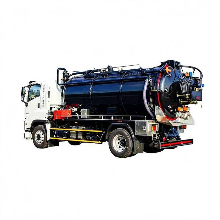ISUZU FVR Combination Jetting Vacuum Tanker Truck 10m3 Sewage and 3m3 Clean Water 