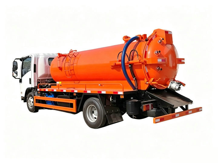 KV600 Isuzu 5KL Sewage Vacuum Suction Truck Septic Tank Cesspit Emptier with SK-12 Vac Pump