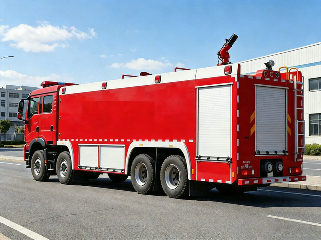 HOWO TX Fire Tender With CB10120 Fire Pump (10)