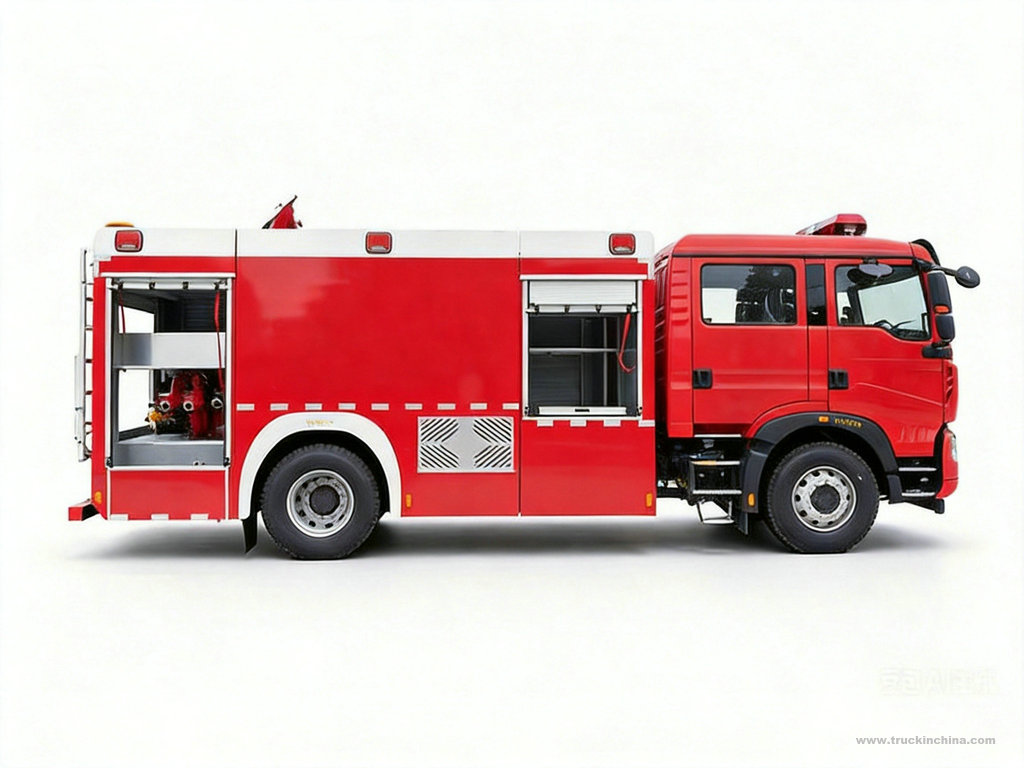 HOWO 4x2 Water Foam Fire Fighting Truck 6000L Water + 2000L Foam 