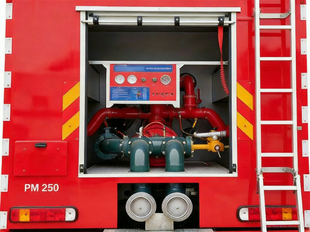 HOWO TX Fire Tender With CB10120 Fire Pump (5)