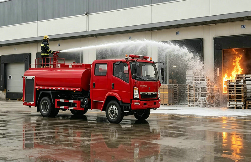 HOWO 4x2 Water Tanker Fire Truck 5000L (10)