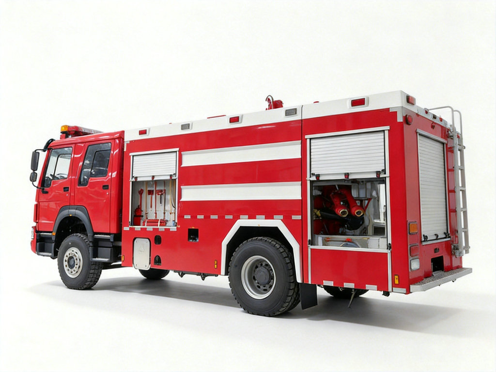SINOTRUK HOWO 4x2 Foam Fire Fighting Truck 6000L Water + 2000L Foam 
