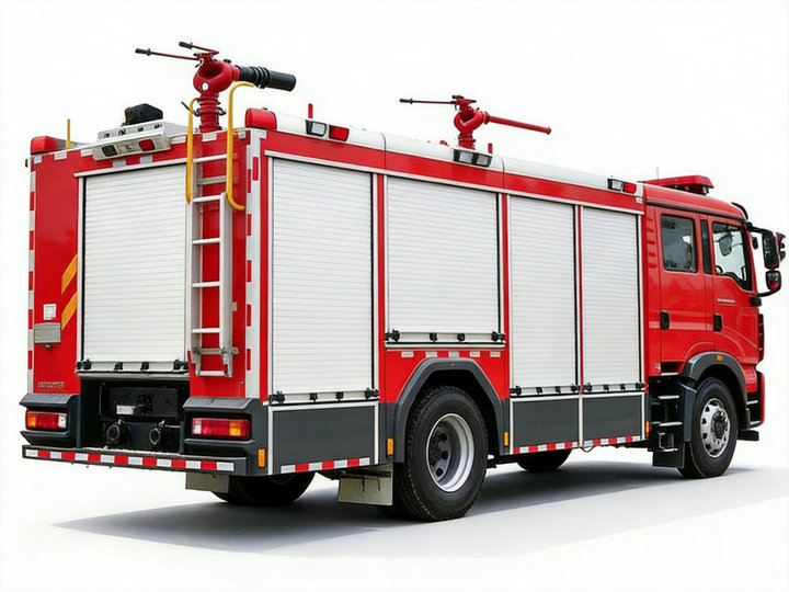 HOWO 4 Tons Dry Powder Emergency Fire Fighting Truck 
