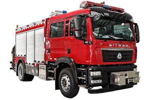Howo Sitrak C5H Heavy Rescue Fire Truck with Crane Lighting and Power System