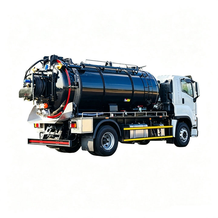 ISUZU FVR Combination Jetting Vacuum Tanker Truck 10m3 Sewage and 3m3 Clean Water 