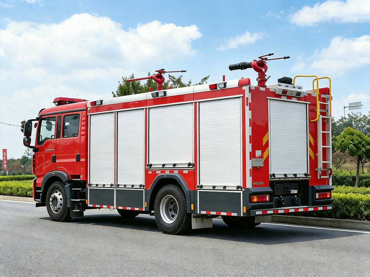 HOWO TX 4 Tons Dry Powder Emergency Fire Fighting Trucks (9)