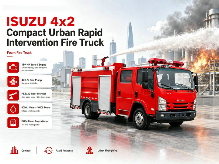 ISUZU 4x2 Compact Urban Rapid (Fast Quick) Attack Fire Truck (19) ISUZU 4x2 Compact Urban Rapid (Fast Quick) Attack Fire Truck (19)