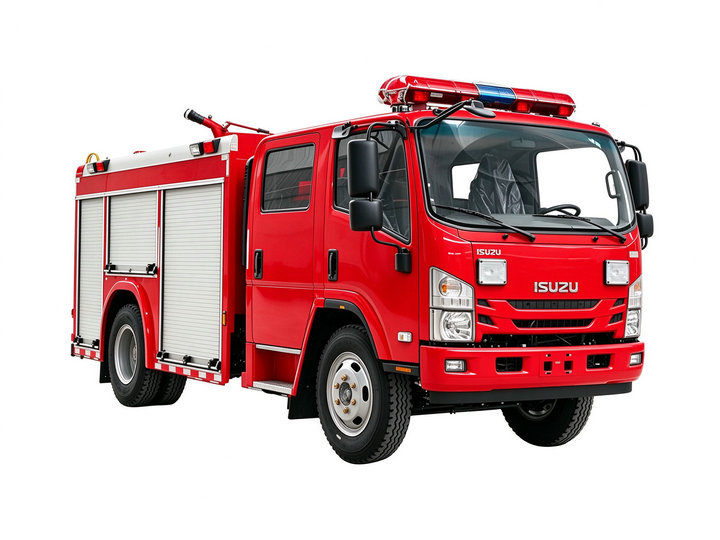 ISUZU NPR 189HP Water Foam Fire Fighting Truck 2500L Water + 1000L Foam 