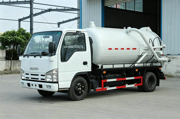 Isuzu NKR Vacuum Suction Truck 3KL Cesspit Tank Truck (3)