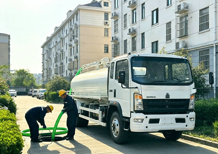 HOWO Vacuum Cesspit Emptier Tanker Truck (19)