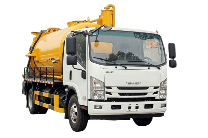 Isuzu High Pressure Jetting Combined Vacuum Tanker Truck 4KL Sewage+3KL Clean Water 