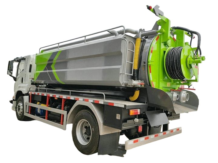 ISUZU FTR Combined Sewer Jetting and Vacuum Truck 8000L Sewage+4000L Clean Water 