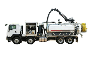 Isuzu Combination Sewer Vacuum Jetter Truck 10KL Sewage+2KL Clean Water 