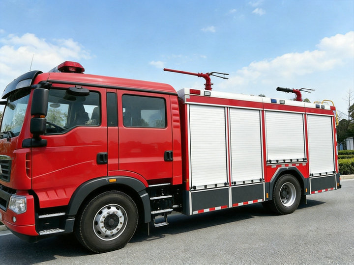 HOWO TX 4 Tons Dry Powder Emergency Fire Fighting Trucks (10)