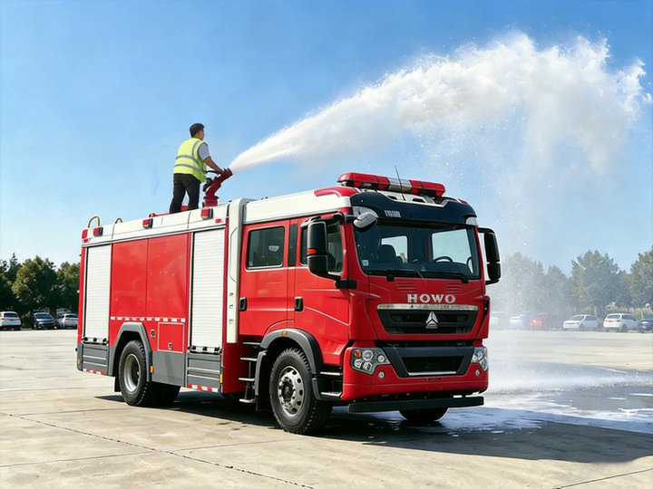 HOWO 5000 Liters Water Rescue Fire Trucks (3)