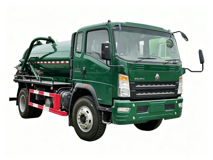 HOWO Septic Tank Vacuum Tanker Sewage Suction Truck 6000L 