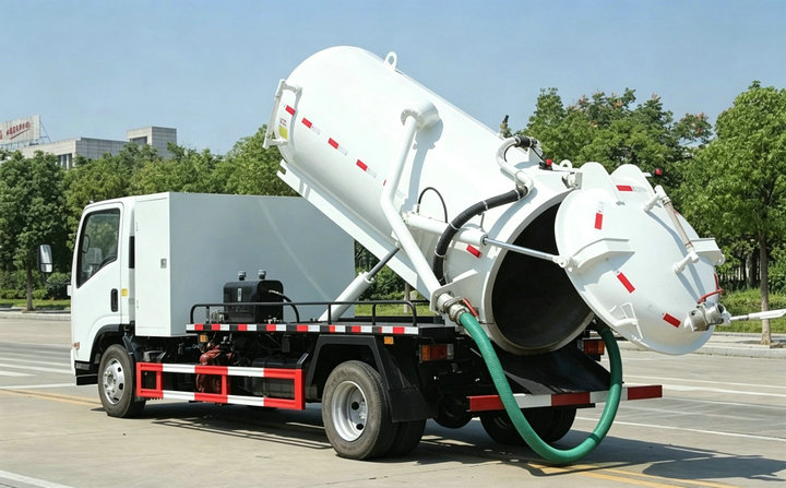 700P 7000L Isuzu Waste Water Suction Sewage Truck with Battioni Pump MEC6500P (6)