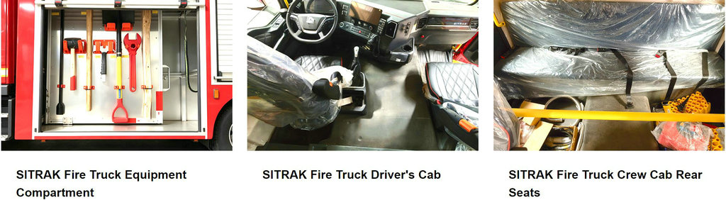HOWO SITRAK Emergency Lighting Rescue Fire Truck 4500L water + 1600L foam (21)