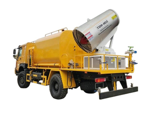 AWD 4x4 Howo Dust Control Mining Sprinkler Tanker Truck with 80m Suppress Dust Water Cannon