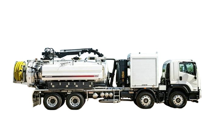 Isuzu Combination Sewer Vacuum Jetter Truck 10KL Sewage+2KL Clean Water 
