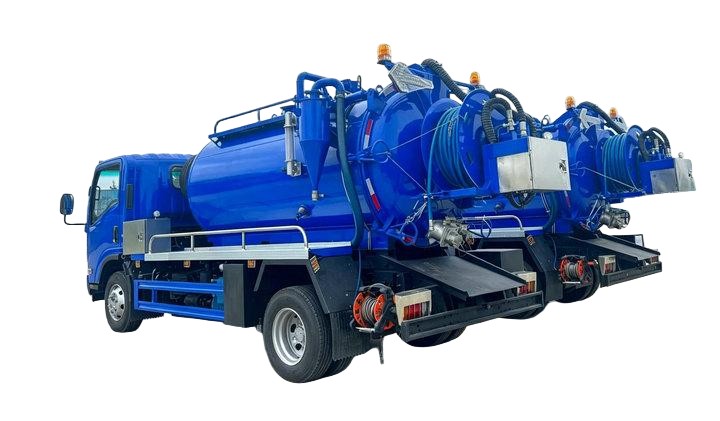 ISUZU Combination Jetting Vacuum Tanker Truck 4000L Sewage+2000L Clean Water 