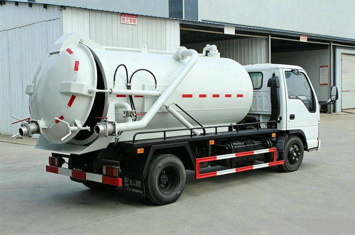 Isuzu NKR Vacuum Suction Truck 3KL Cesspit Tank Truck (12)