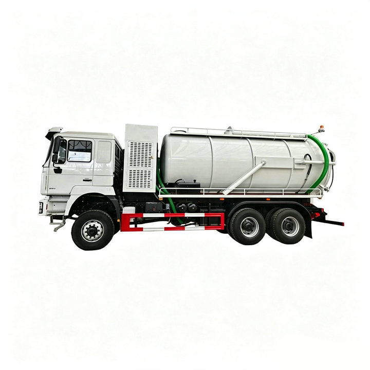 SHACMAN 6x6 Offroad Truck Combined Sewer Jetting Vacuum Cesspit Emptier Septic Sewage 10KL, Cleaning 6KL 