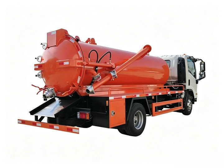 KV600 Isuzu 5KL Sewage Vacuum Suction Truck Septic Tank Cesspit Emptier with SK-12 Vac Pump