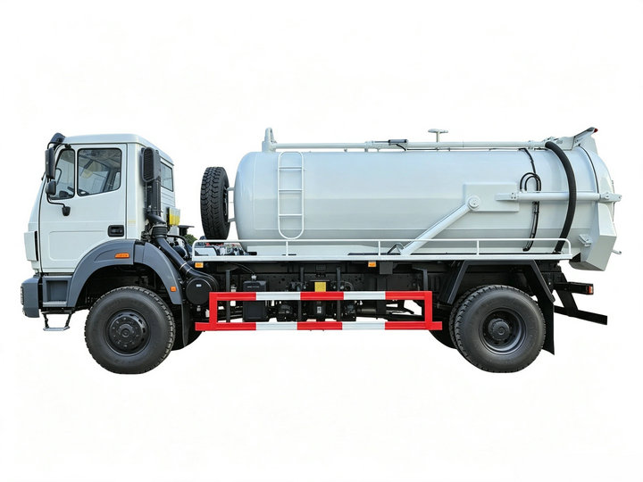  Beiben 4x4 Offroad Vacuum Suction Septic Tank Truck RHD 8KL