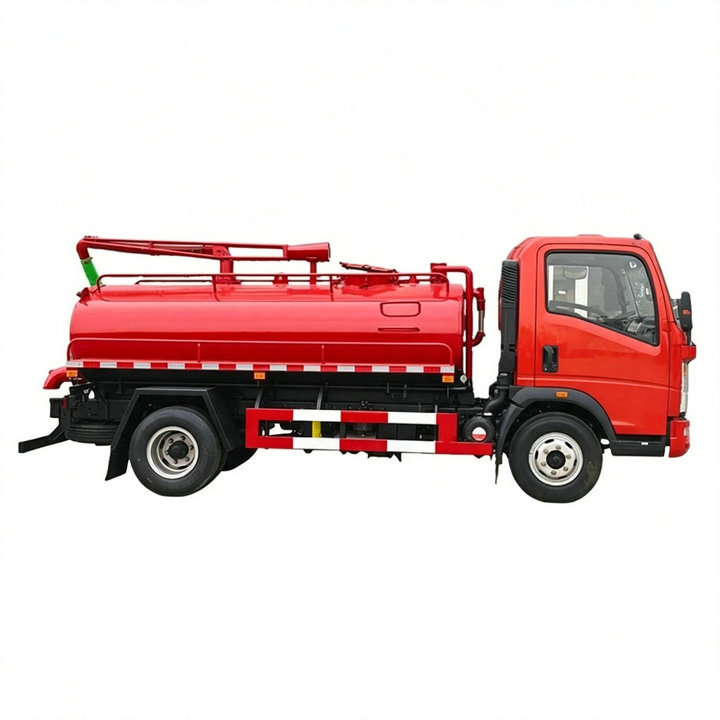 HOWO 5KL Sludge Sewage Septic Vacuum Suction Tanker Truck 