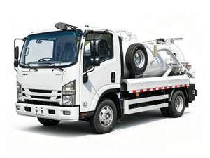 Isuzu Sewer Vacuum Jetting Flushing And Cleaning Truck 2000L Sewage+1500L Clean Water 